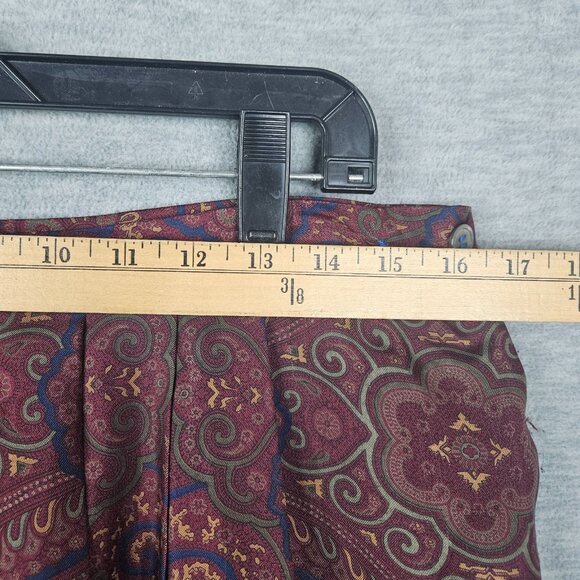 Vtg Geoffrey Alexander By Private Agenda Womens Silk Maxi Skirt Paisley Sz 14 - Picture 10 of 11